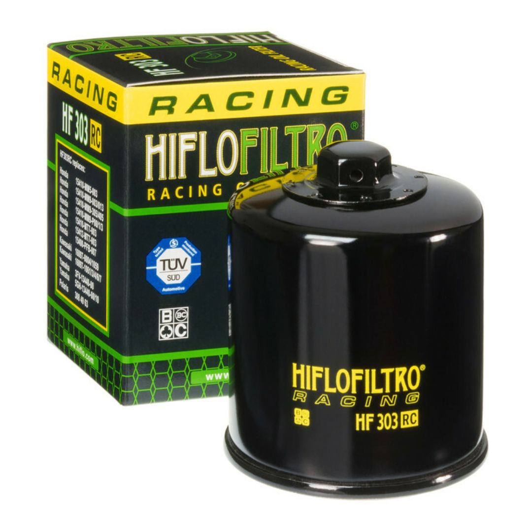 Hiflofiltro Racing oljni filter HF303RC – črna izvedba