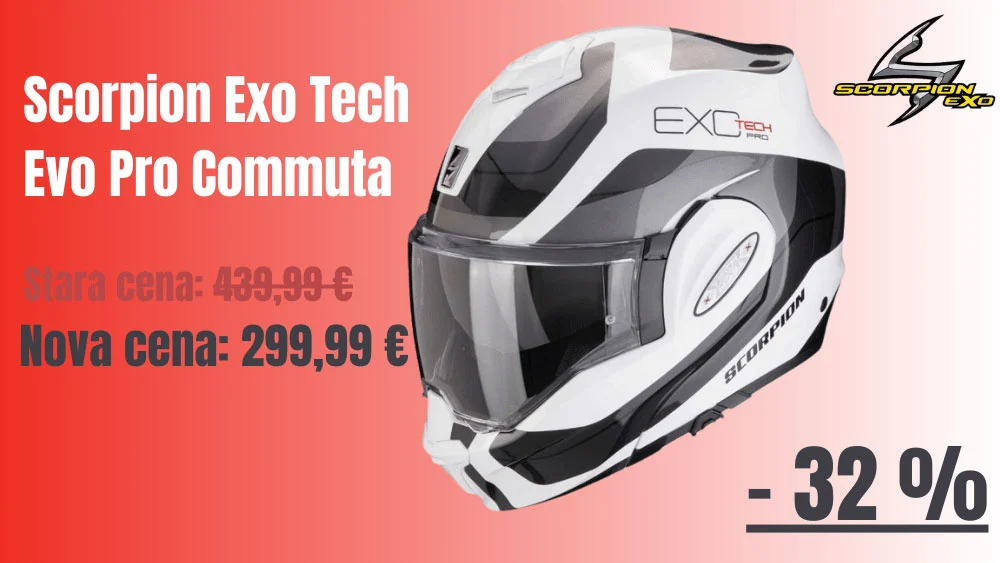 Preklopna Motoristična čelada Scorpion Exo-Tech Evo Pro Commuta